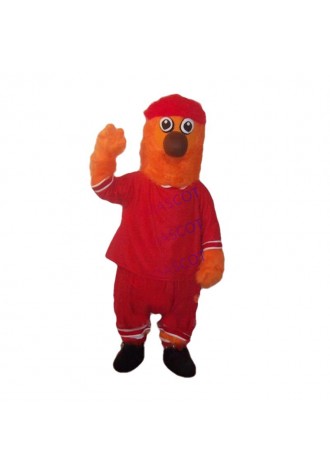 Long Hair Orange Plush Monster Mascot Costume Adult Anime Cosply Dress Friendly Monster Theme Cartoon Carnival Mascotte1706