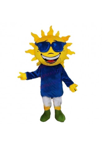 Newest Custom Hot Sale Summer Seaside Beach Sunny Sun Mascot Costume Sun Theme Anime Cosply Carnival Birthday Mascotte 1983