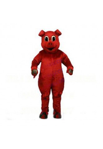 Custom Anime Cosply Costumes Red Pig Hog Mascot Costume Adult Pig Theme Cartoon Character Mascotte Fancy Dress Suit Kits 1992