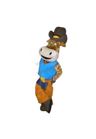 New Dairy Cow Cowboy Mascot Costume custommizable Cartoon COWBOY Theme Anime Costume Costumes Carnival Fancy Dress Kits 2420