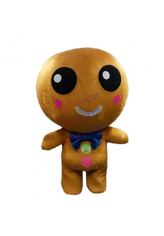 Professional Custom Wholesale Ginger Bread Boy Mascot Costume Adult Cartoon Xmas Ginger Bread Theme Anime Cosply Mascotte1858