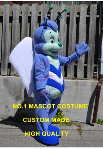 cutie blue butterfly mascot costume adult size customizable cartoon butterfly insect theme anime cosply 2438