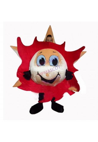 Anime Cosply Costumes Red Fire Balls Sun Mascot Costume Adult Cartoon Fire Theme Carnival Birthday Party Mascotte Fancy 1755