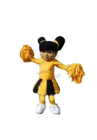 Yellow Dress Cutie Cheer Leader Mascot Costume custommizable Cartoon little girl Theme Anime Costume Costumes 2422