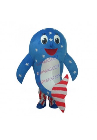 patriot Dolphin mascot costume wholesale for sale adult size cartoon sea animal dolphine theme anime cosplay costumes 2802