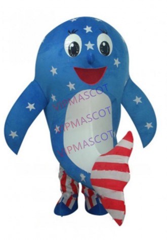 patriot Dolphin mascot costume wholesale for sale adult size cartoon sea animal dolphine theme anime cosplay costumes 2802
