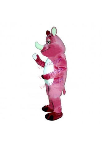 pink Rhino mascot costume wholesale adult size cartoon femal rhino theme anime cosplay costumes carnival fancy dress kits 2762