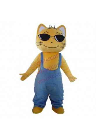 yellow cat mascot costume custom cartoon character cosplay adult size carnival costume 3174