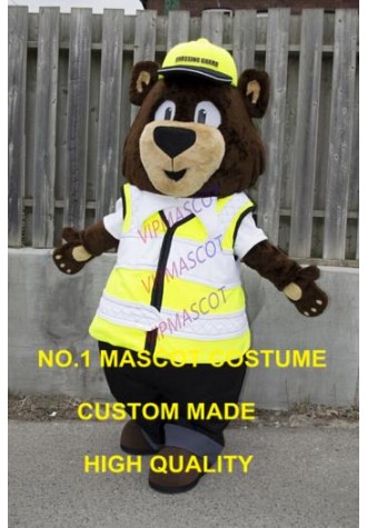 cute traffic police bear mascot costume adult size customizable cartoon bear theme anime cosply costumes carnival fancy 2449