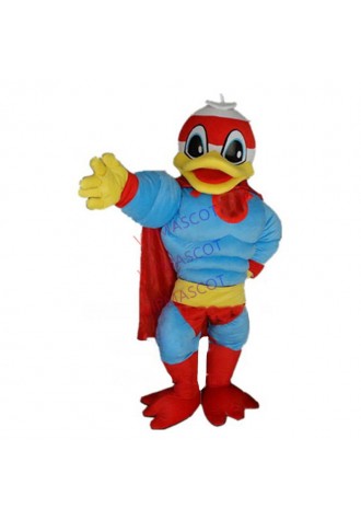 super duck mascot costume duck superman custom cartoon character cosplay adult size carnival costume 3080