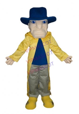 long yellow wind coat Cavalier mascot costume adult size customizable warrior theme mascotte fancy dress carnival cosply 2436