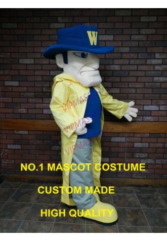 long yellow wind coat Cavalier mascot costume adult size customizable warrior theme mascotte fancy dress carnival cosply 2436