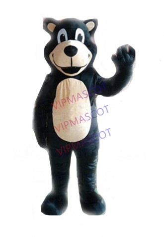 Happy Black Bear Mascot Costume Adult Size Cartoon Bear theme Anime cosply costume carnival fancy dress kits suit 2490