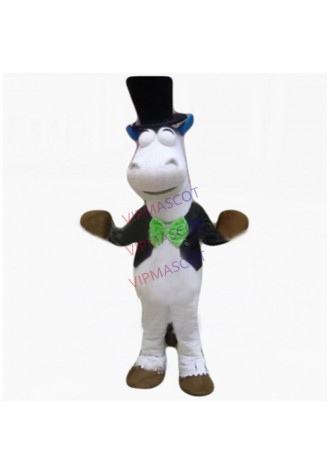 white funny horse mascot costume with golden mane adult size cartoon horse steed theme anime cosplay costumes carnival 2521