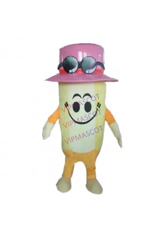 pencil mascot costume pink hat pencil custom adult size cartoon character cosplay carnival costume 3242