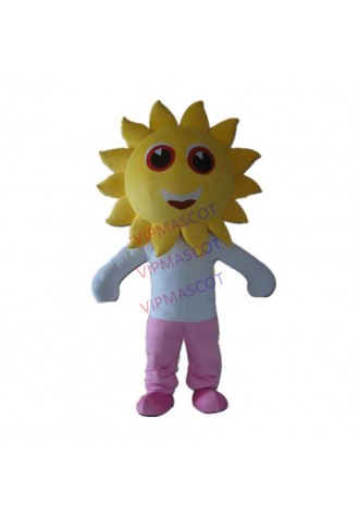 sunflower boy mascot costume sun flower mascot custom adult size cartoon character cosplay carnival costume 3265