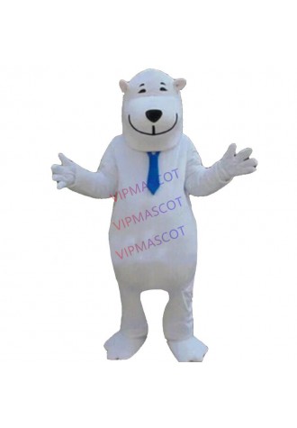the white polite smile polar bear mascot costume adult size cartoon gentleman bear theme anime cosplay costumes carnival 2639