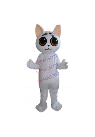 white cat mascot costume custom cartoon character cosplay carnival costume 3060
