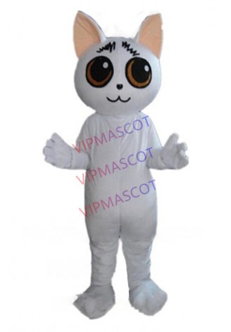 white cat mascot costume custom cartoon character cosplay carnival costume 3060