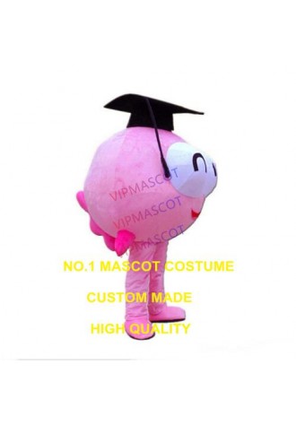 pink fish scholar mascot costume custom cartoon character cosplay carnival costume 3378
