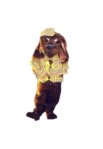EVA Material Helmet Luxury Plush Simulation fur Lattice suit dog Mascot Costumes walking cartoon Apparel Birthday party 116