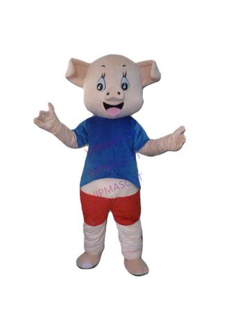 high quality Make EVA Material Helmet Lovely blue pig Mascot Costumes Crayon Cartoon Apparel Birthday party Masquerade 946