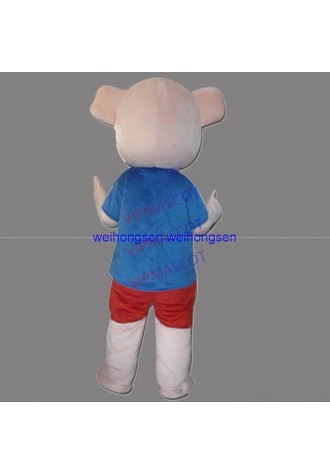 high quality Make EVA Material Helmet Lovely blue pig Mascot Costumes Crayon Cartoon Apparel Birthday party Masquerade 946