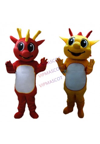 EVA Material red yellow dinosaur Mascot Costumes Cartoon Apparel advertisement costumes Birthday party cosplay 205
