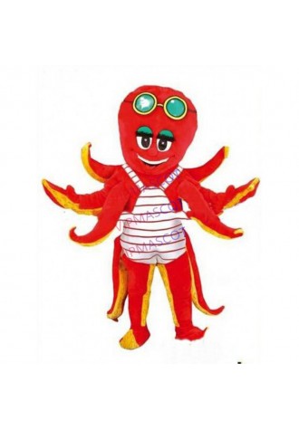 EVA Material Squid Cuttlefish Mascot Costumes Unisex cartoon Apparel Cosplay Red Octopus mascot costumes 241