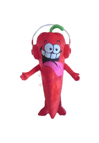 EVA Material Chili Mascot Costume Vegetables Cartoon Apparel Halloween Birthday Cosplay advertisement 579