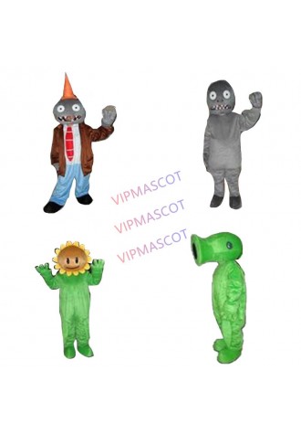 Pea Shooter Mascot Costume Fancy Dress Custom Cosplay Theme Mascotte Carnival  Costumes Adults Plant Vs Zombies Pea Shooter