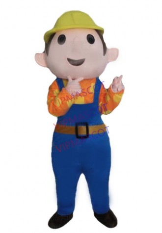 Bob The Builder Mascot Costume  Adult Mascot Costume for Halloween Party Dress Amusement Park Outfit Free Shipping