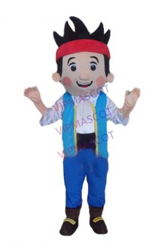 Jake Mascot Costume Adult Character Costume Jake and the Neverland Pirates free shipping