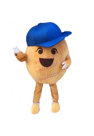 Blue Hat Potato Mascot Costume Performance prop costume Adult Outfit