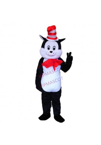 Dr. Seuss The Cat In The Hat Mascot Costume Cat Mascot High Quality Fancy party Dress Halloween Advertising adult mascot costume