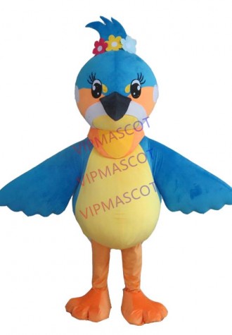 Lovly Blue Bird Mascot Costume Carnival Festival Party Dress Outfit for Adult