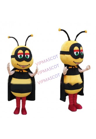 Yellow Black Bumble Bee Mascot Costume Mascotte Bee Honeybee Mascot Costume Suits Halloween Cosplay Party Dress Outfits