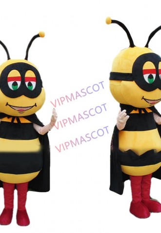 Yellow Black Bumble Bee Mascot Costume Mascotte Bee Honeybee Mascot Costume Suits Halloween Cosplay Party Dress Outfits