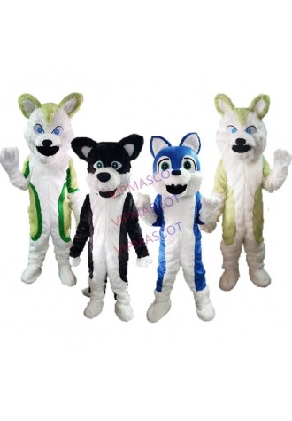 High Quality Long-haired Dog Mascot Costumes Cartoon Apparel Unisex Cartoon Apparel Cosplay Costume