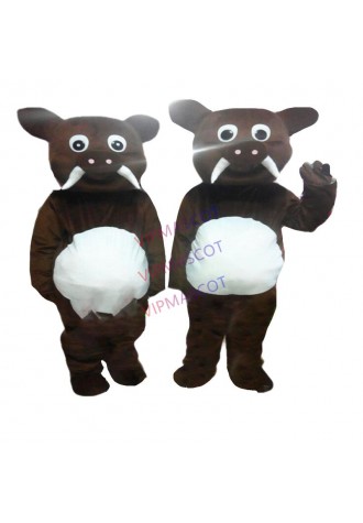 Wild Boar Sus Scrofa Dzik Knur Mascot Costume Adult Cartoon Character Fancy Dress Christmas Cosplay for Halloween party event
