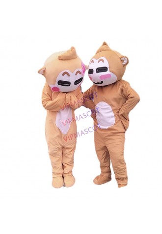YOYO and CICI Monkey Cartoon Suit Carnival Costume Fancy Dress Costumes Animal Mascot Party Costumes