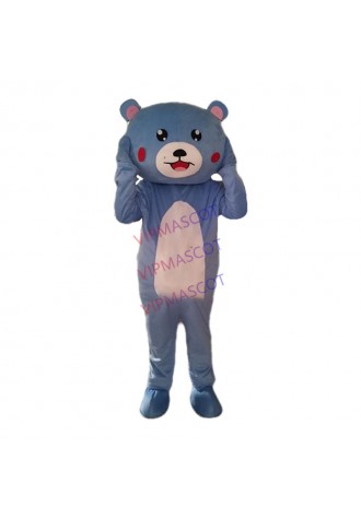 Blue Bear Mascot Costume Adult Cartoon Character Outfit Advertising Costume Fancy Dress Christmas Cosplay for Halloween party