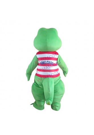 Green Crocodile Custom Mascot Costume Adult Cartoon Cosplay Costume With Fan Inside Head For Commercial Advertising promotion