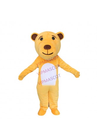 Yellow Bear Mascot Costume Adult Fancy Dress Clothing Halloween Party Suit Funny Animal Bear Costume