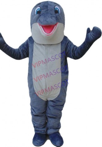 Dolphin Mascot Costumes Blue Fish Costumes Adults Christmas Halloween Outfit Fancy Dress Suit