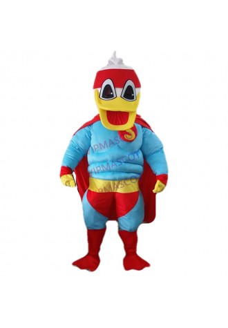Superman Duck Mascot Costume Duck mascotter Cartoon Fancy Costume Cosplay Mascotte for Adults Gift for Halloween Carnival party