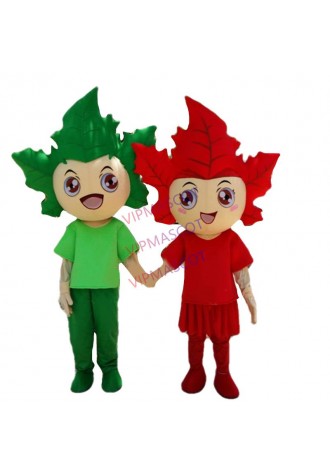 Maple Leaf Mascot Costume Custom Cartoon Leaves Cosplay Mascot Costume Fancy Dress Carnival Advertising Clothings Can Add Logo