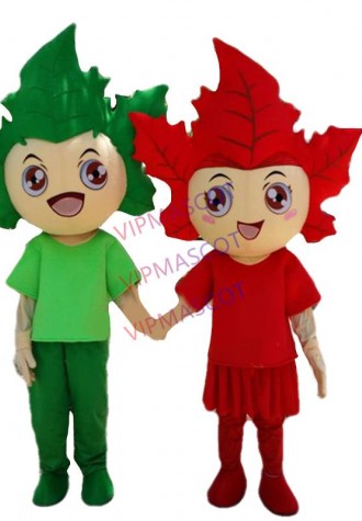 Maple Leaf Mascot Costume Custom Cartoon Leaves Cosplay Mascot Costume Fancy Dress Carnival Advertising Clothings Can Add Logo