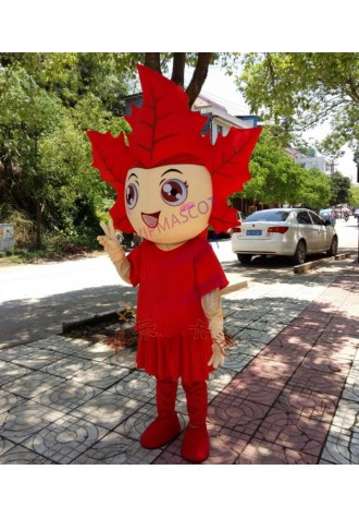Maple Leaf Mascot Costume Custom Cartoon Leaves Cosplay Mascot Costume Fancy Dress Carnival Advertising Clothings Can Add Logo
