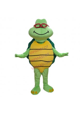 Funny Turtle Mascot Costume Adult Size Cartoon Green Turtle Tortoise Theme Anime Cosplay Costumes Carnival Apparel